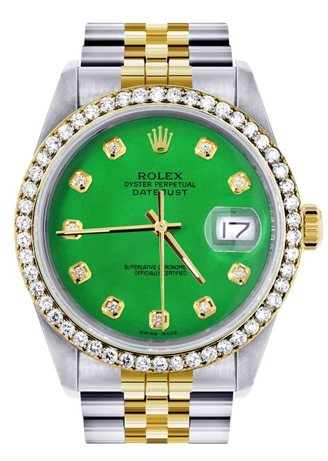 women's rolex green dial|rolex watch with green face.